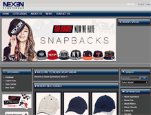 Tablet Screenshot of nexensportswear.com